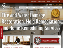 Tablet Screenshot of clarkecontractors.com